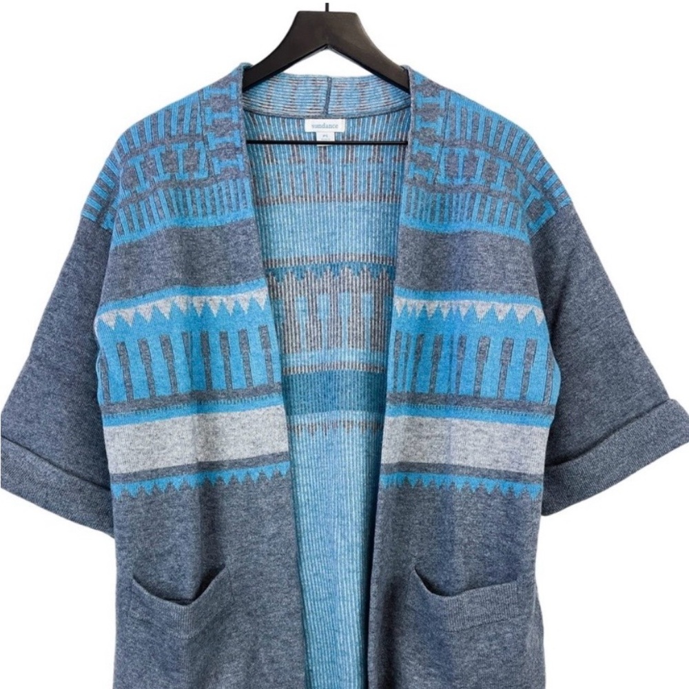 Sundance Blue and Gray Knit Cardigan